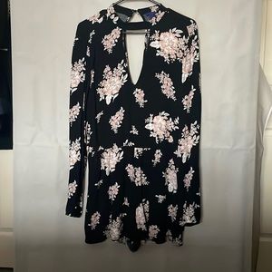 Floral long sleeve romper